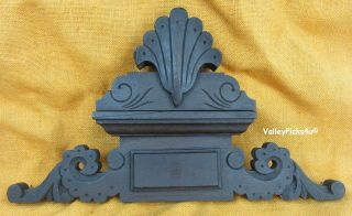 Antique Architectural Salvage Victorian Plume Carved Wood Pediement Finial Crest