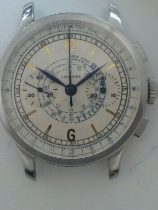 Vintage Longines 13zn Stainless Steel Chronograph