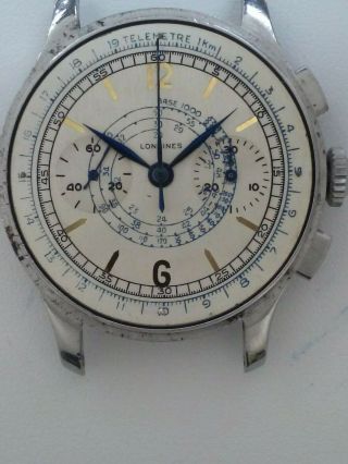 vintage longines 13ZN stainless steel chronograph 3