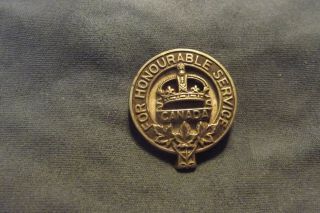Ww I Cef Lapel Pin For Honorable Service Serial 9127