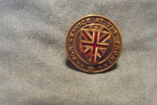 Ww I Cef Lapel Pin For Service At The Front Serial 70439