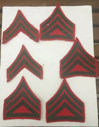 Vintage Usmc Chevrons And Stripes Wool On Wool Good And Old