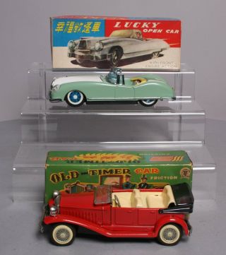 Quality Toys Vintage Old - Timer Friction Car & Made In China Lucky Open Car W/fri