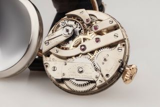 Antique Vintage Men’s Wrist Watch with Patek,  Philippe Pocket Movement 7
