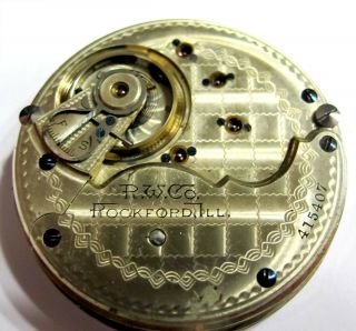 Runs - 1893 - 18s Rockford 15j Gr 83 Ls/hs - Pocket Watch Movement (e1)