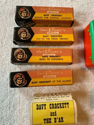 Vintage Lido Television viewer & 10 TV Film Strips - Walt Disney’s Davy Crockett 2