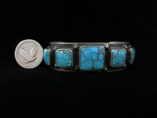Antique Navajo Bracelet - Silver and Turquoise Row 8