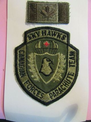 Canadian Forces Sky Hawks Parachute Team Subdued Patches