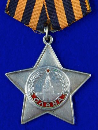 Soviet Russian Russia Ussr Ww2 Silver Order Of Glory 3 Class Medal Badge