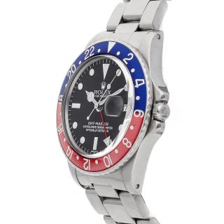 Rolex GMT - Master Pepsi Vintage Auto Steel Mens Oyster Bracelet Watch Date 1675 3