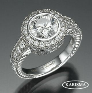 1.  55 Carat Diamond Ring Antique Style 14 Karat White Gold Size 5.  5 6.  5 7.  5