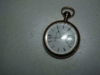 Vintage 18 Size Metal Hamilton Lever Set Pocket Watch 17 Jewell Made In 1900