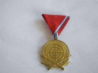 Serbia Yugoslavia Military Medal For Marksmanship Shooter 1 Class