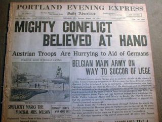 10 Ww I Newspapers 1914 - 1918 W/ Large Banner Headlines World War I Display