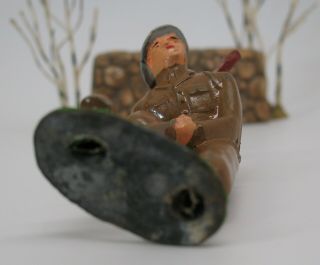 Vintage B131 781 Barclay Manoil Toy Soldier Digging Ditch Trench 1d 5