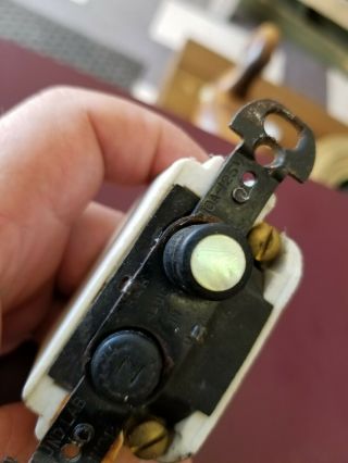 Vintage push button light Switch With Brass Wall Plate 7