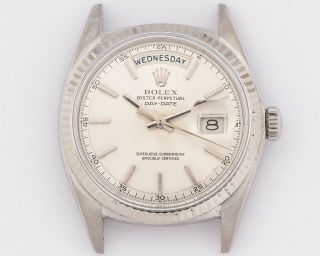Rare Vintage 1971 Rolex 18k White Gold 1803 Day - Date Out Of Estate