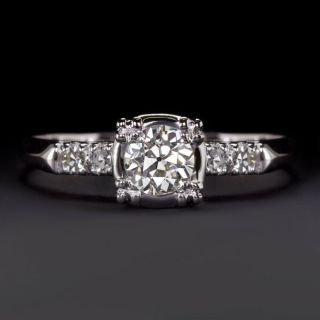 . 6ct J Vs1 Old European Cut Diamond Vintage Engagement Ring Antique White Gold