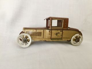Early 20c German Tin Lithograph Penny Toy 2 - Seat Car Mark Georg Fischer Germany