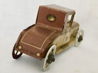 Early 20c GERMAN TIN Lithograph PENNY TOY 2 - seat CAR mark Georg Fischer Germany 3
