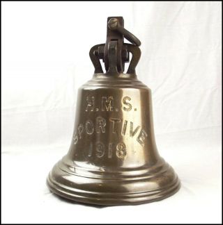 Hms Sportive 1918 S Class Destroyer Bronze Ships Bell And Rope