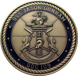 Uss Jason Dunham Ddg - 109 Us Navy Destroyer Ships Challenge Coin