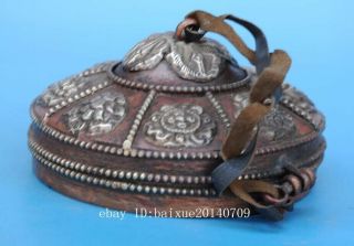 Old Chinese copper hand - carved carve eight treasures dharma - vessel e01 2