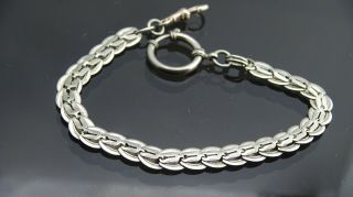 Antique White Gold Filled Pocket Watch Chain Fob