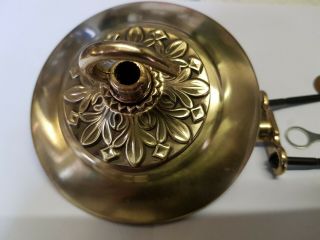 LARGE 105mm CEILING ROSE chandelier hook FRENCH brass VINTAGE old c1930 4 avail 6