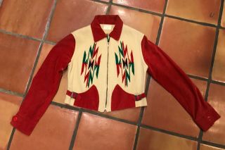 Vintage 1940’s Ganscraft Chimayo Native Woven Jacket S - M