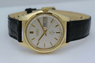 Vintage Grand Seiko Automatic Cap Gold Day Date Hi - Beat 61gs 6146 - 8000 Serviced