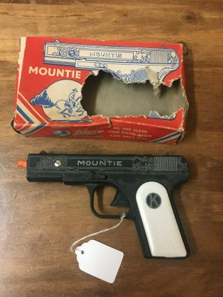Vintage Die Cast Toy Cap Gun Pistol Kilgore Mountie and Box 2