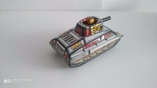 Vintage 1960 ' s friction tank Tin Toy JAPAN 4