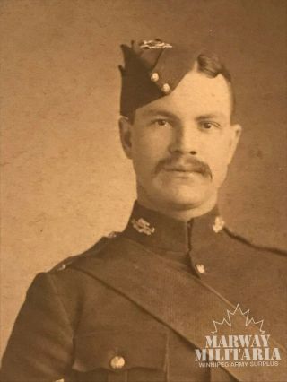 Rcr Royal Canadian Regiment Studio Portrait Of Soldier (identified) (17516)