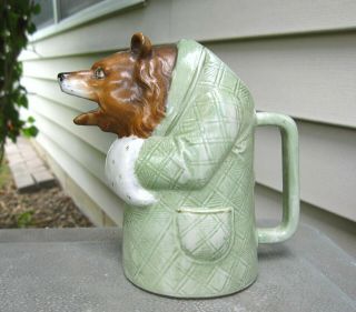 Vintage Schafer & Vater Germany Porcelain Bear Figurine Creamer Pitcher