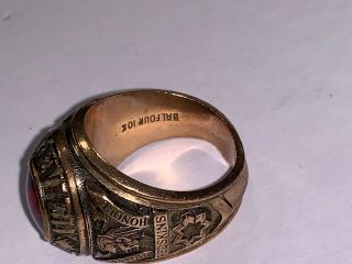 10k Gold Balfour Ridgeview High 1968 Class Ring 19 Grams Size 8.  5 5