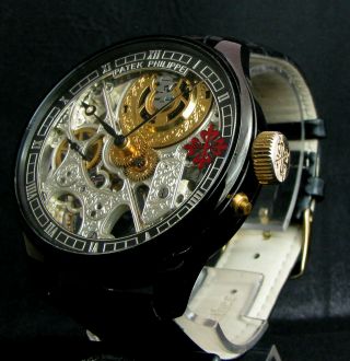 PATEK PHILIPPE &Co Antique 1899 Art Deco Wristwatch Half - Skeleton 2