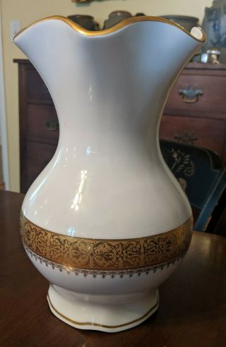 Limoges French Porcelaine Large Vase Gold Gilt 2