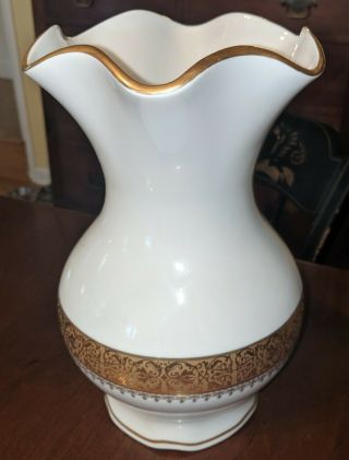Limoges French Porcelaine Large Vase Gold Gilt 3