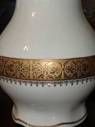 Limoges French Porcelaine Large Vase Gold Gilt 4