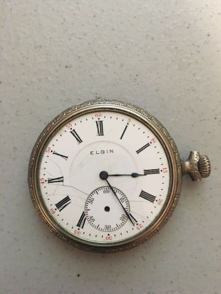 4 Vintage Elgin Pocket Watches/movements For Parts/repair 051701 2