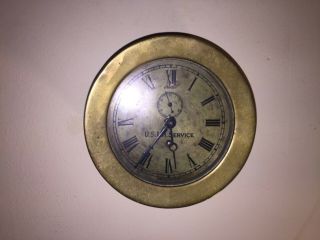 RARE Vintage Chelsea USLH Lighthouse Service Clock RUNS WELL circa 1910 2