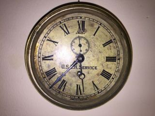 RARE Vintage Chelsea USLH Lighthouse Service Clock RUNS WELL circa 1910 7