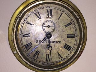 RARE Vintage Chelsea USLH Lighthouse Service Clock RUNS WELL circa 1910 8