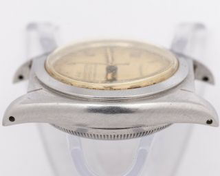 Vintage 1940 ' s Steel Rolex Oyster Perpetual Ref.  2940 Bubble Back Signed Dial 6