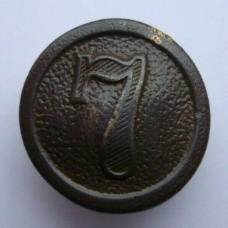 Ww1 Germany German Army Uniform Button With Number 7 Regiment S2
