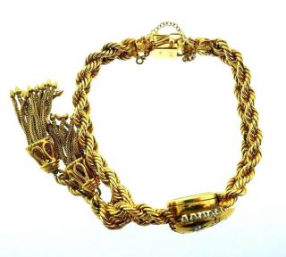 Vintage Louis Pierre 14k Yellow Gold Diamond Watch Bracelet 4