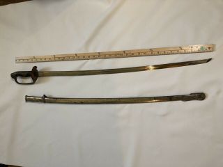 WWII JAPANESE ARMY OFFICER ' S PARADE SWORD & SCABBARD 5