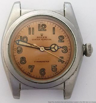 Rolex Oyster Perpetual Bubbleback Ref 2940 Stainless Steel Mens Vintage Watch