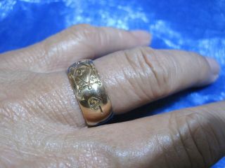 Size 10 Brass Ring 1978 LP Guay Thai Sacred Talisman Charm Amulet H131 - 10 2
